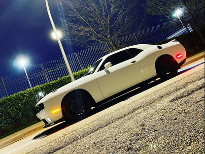 Raxiom Axial Series LED Side Marker Lights; Clear (15-23 Challenger, Excluding Widebody)