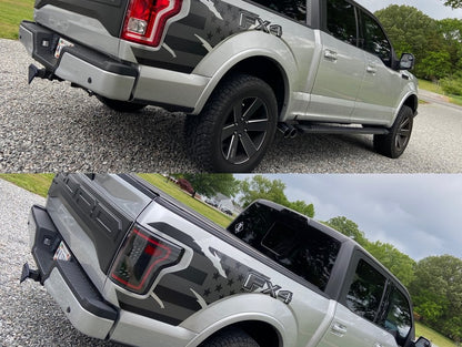 Raxiom LED Tail Lights with Sequential Turn Signals; Black Housing; Clear Lens (15-17 F-150 w/ Factory Halogen Non-BLIS Tail Lights)