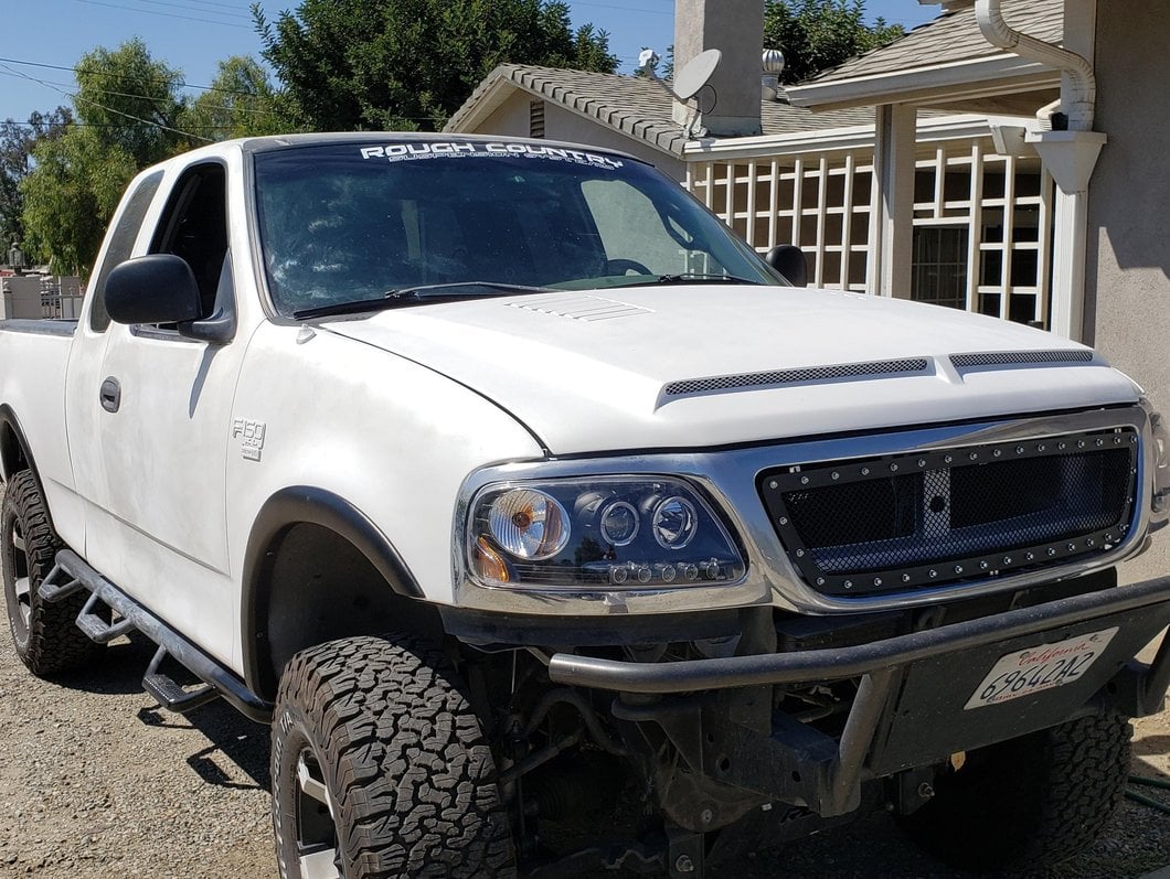 Raxiom LED Halo Projector Headlights; Black Housing; Clear Lens (97-03 F-150)