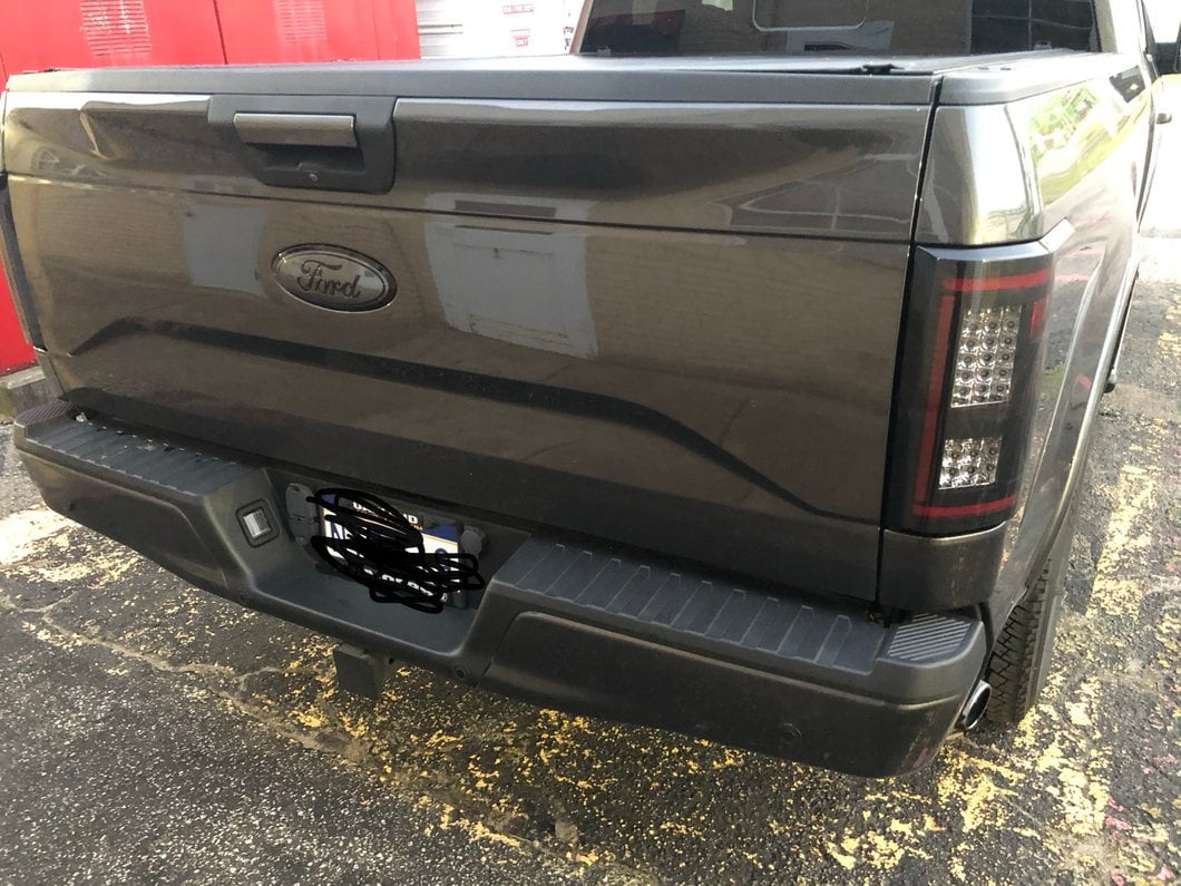Raxiom LED Tail Lights with Sequential Turn Signals; Black Housing; Smoked Lens (15-17 F-150 w/ Factory Halogen Non-BLIS Tail Lights)