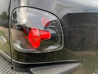 Raxiom Axial Series Version 2 Tail Lights; Carbon Fiber Housing; Red/Clear Lens (01-03 F-150 Flareside)