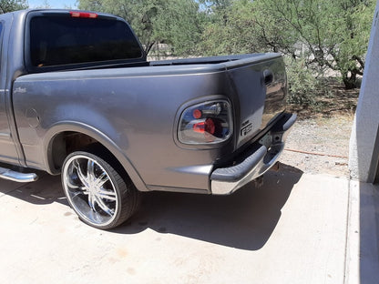 Raxiom Axial Series Version 2 Tail Lights; Carbon Fiber Housing; Red/Clear Lens (01-03 F-150 Flareside)