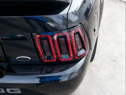Raxiom Icon LED Tail Lights; Black Housing; Smoked Lens (99-04 Mustang, Excluding 99-01 Cobra)