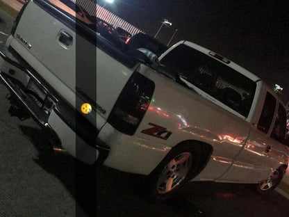 Raxiom Axial Series Tail Lights; Black Housing; Midnight Red Lens (99-02 Silverado 1500 Fleetside)