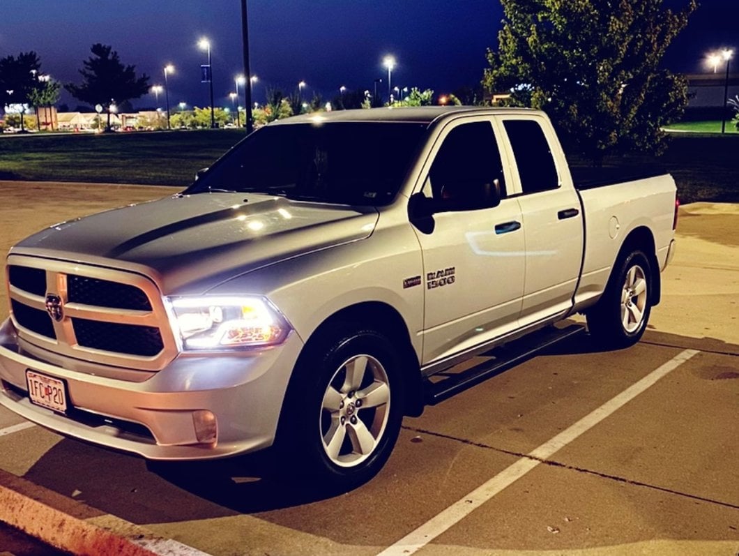 Raxiom LED Halo Projector Headlights; Black Housing; Clear Lens (09-18 RAM 1500 w/ Factory Halogen Non-Projector Headlights)