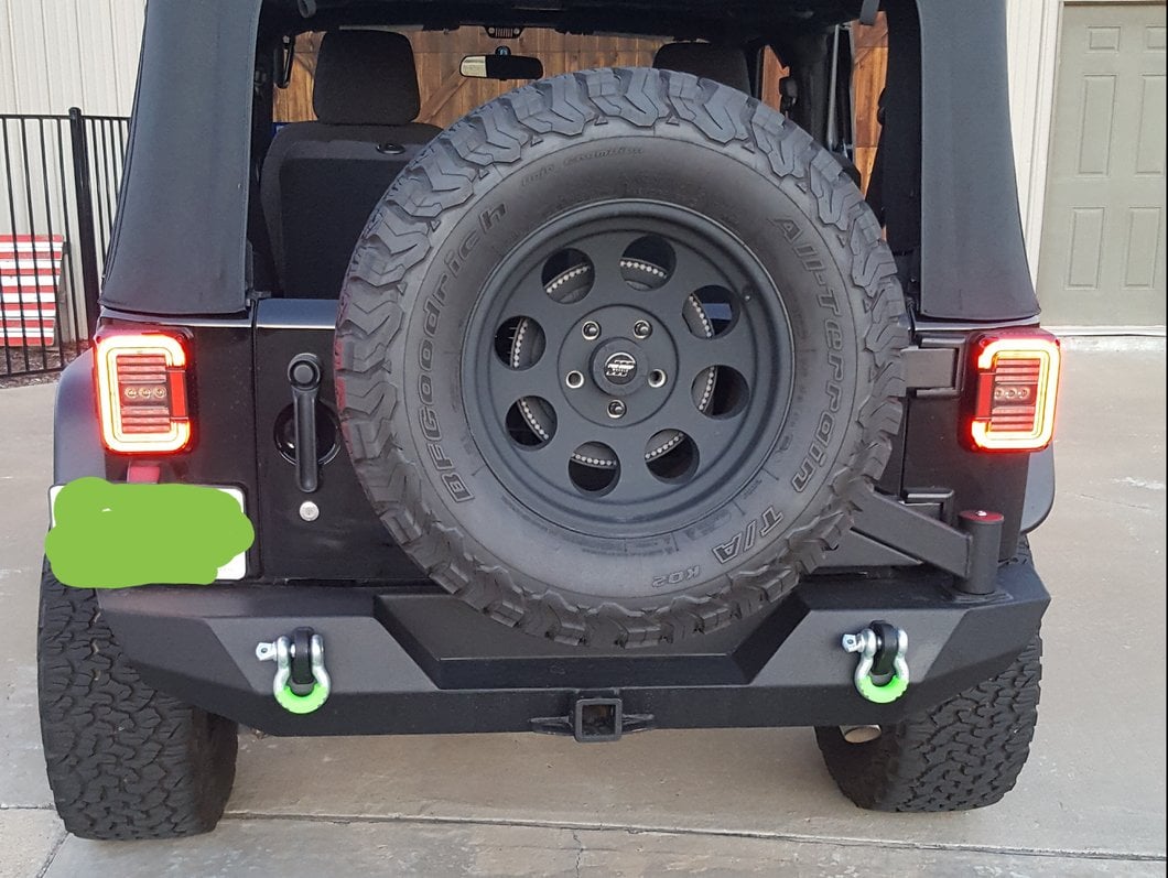 Raxiom Axial Series LED Halo Tail Lights; Black Housing; Dark Smoked Lens (07-18 Jeep Wrangler JK)