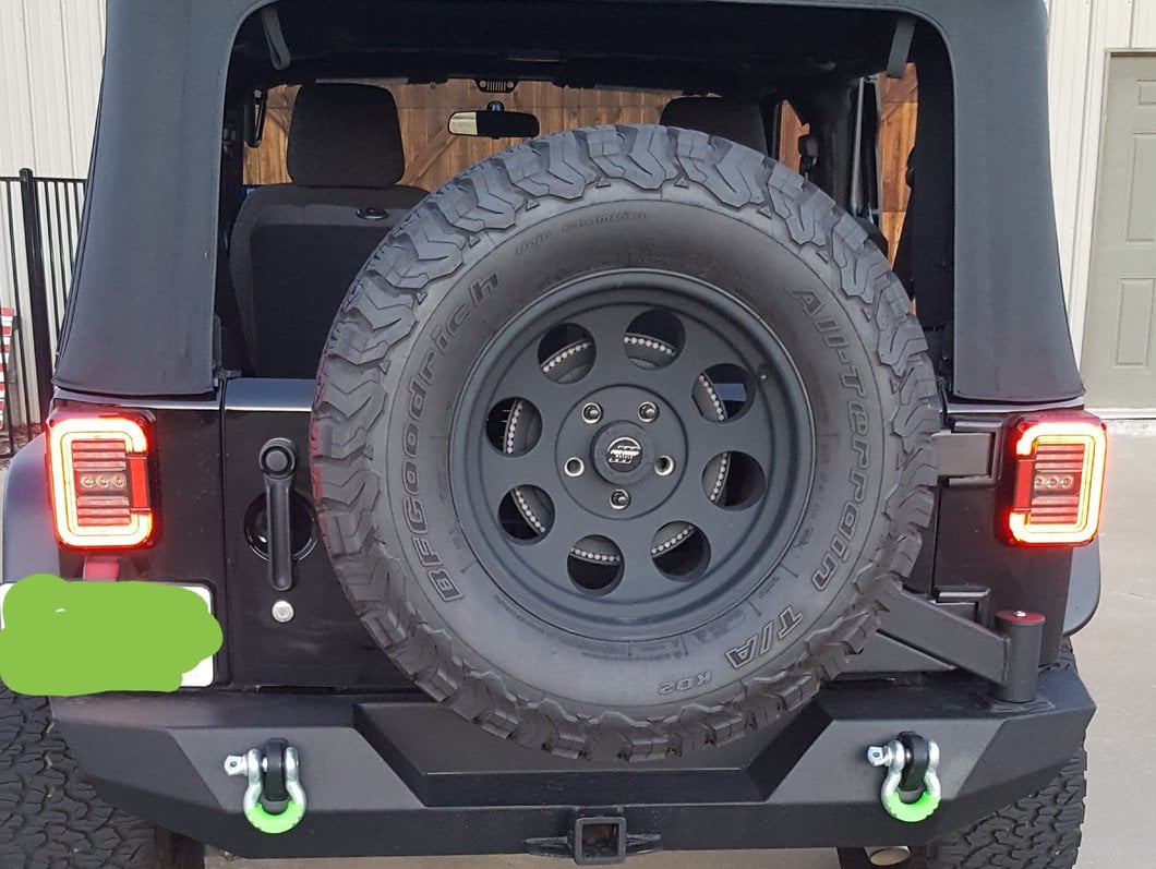 Raxiom Axial Series LED Halo Tail Lights; Black Housing; Dark Smoked Lens (07-18 Jeep Wrangler JK)