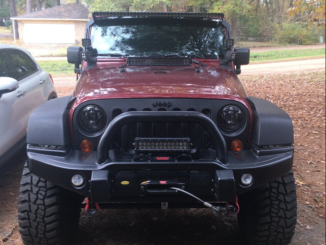 Raxiom 52-Inch Slim Dual Row LED Light Bar with Windshield Mounting Brackets (18-25 Jeep Wrangler JL, Excluding 4xe)