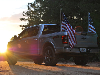 Raxiom LED Tail Lights with Sequential Turn Signals; Black Housing; Smoked Lens (15-17 F-150 w/ Factory Halogen Non-BLIS Tail Lights)