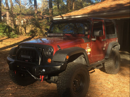Raxiom 52-Inch Slim Dual Row LED Light Bar with Windshield Mounting Brackets (18-25 Jeep Wrangler JL, Excluding 4xe)
