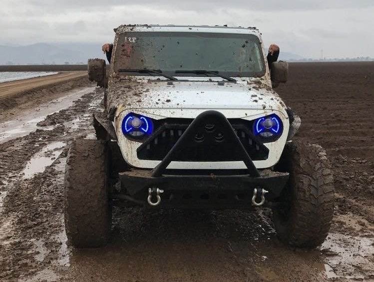 Raxiom LED Projector Headlights; Black Housing; Clear Lens (18-25 Jeep Wrangler JL)
