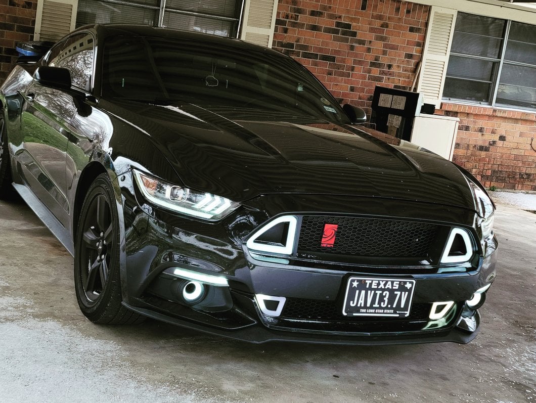 Raxiom LED Projector Headlights; Black Housing; Clear Lens (15-17 Mustang; 18-22 Mustang GT350, GT500)