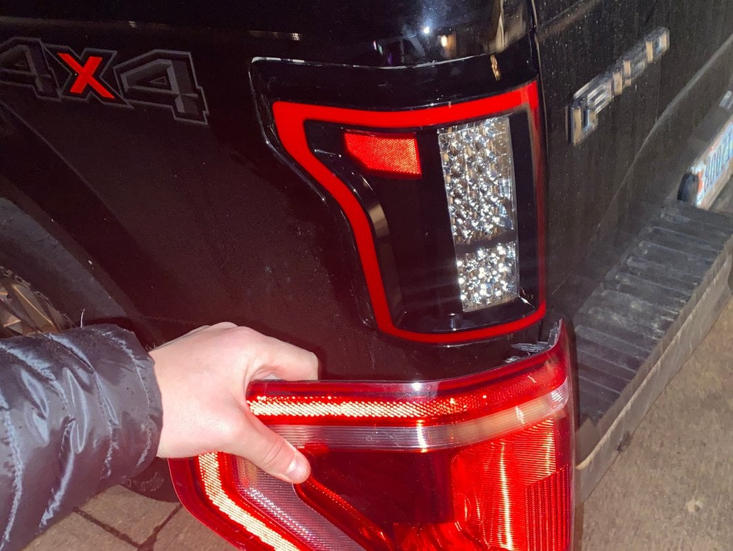 Raxiom LED Tail Lights; Black Housing; Clear Lens (15-17 F-150 w/ Factory Halogen Non-BLIS Tail Lights)