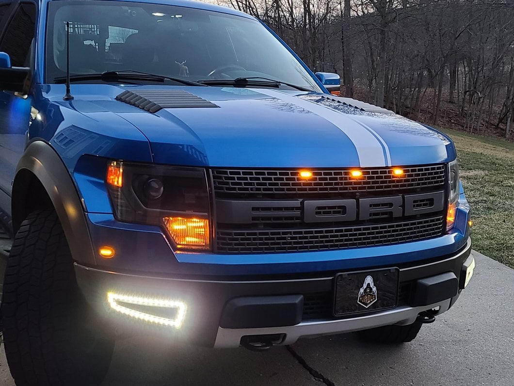 Raxiom Axial Series LED Front Fender Flare Lights; Smoked (10-20 F-150 Raptor)