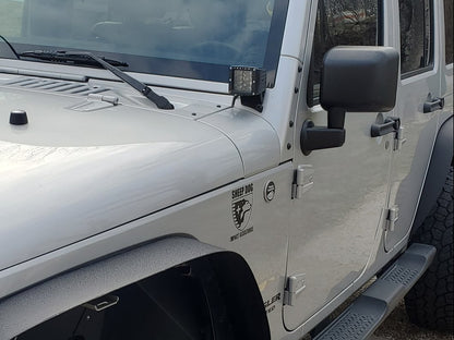 Raxiom Windshield Mounted Light Brackets (07-18 Jeep Wrangler JK)