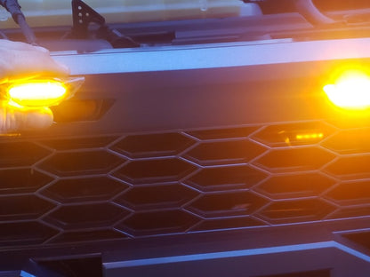 Raxiom Axial Series LED Grille Lights; Smoked (10-20 F-150 Raptor)