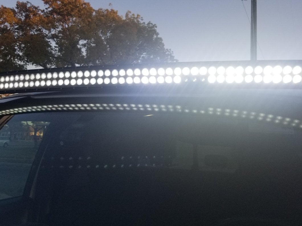 Raxiom 50-Inch Curved Dual Row LED Light Bar; Flood/Spot Combo Beam (Universal; Some Adaptation May Be Required)
