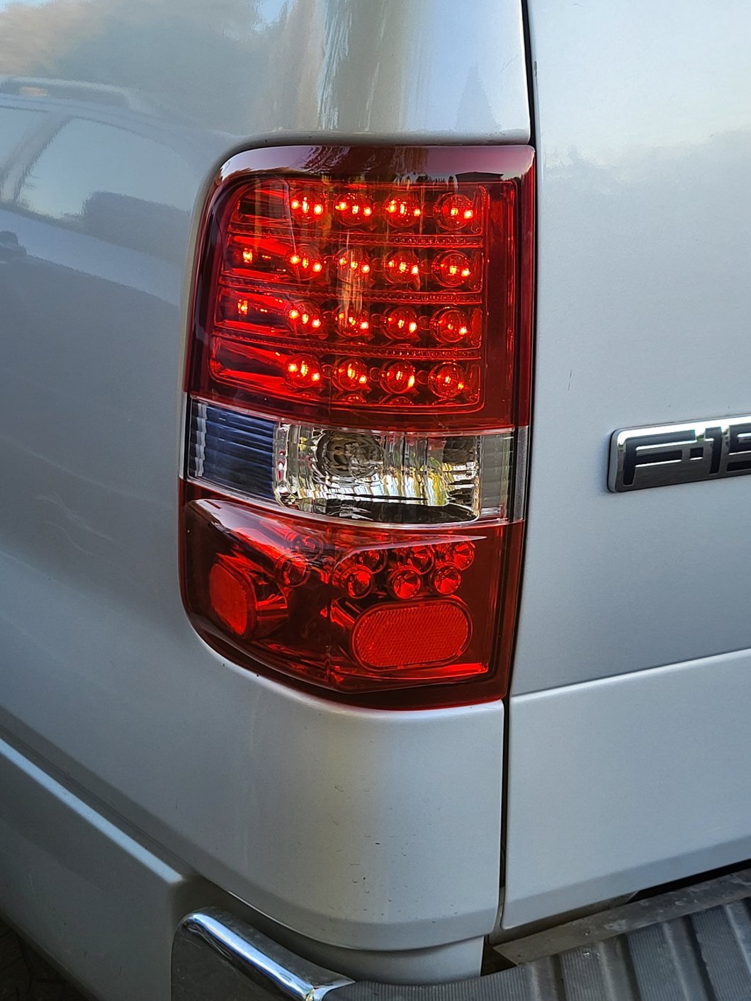 Raxiom LED Tail Lights; Chrome Housing; Red/Clear Lens (04-08 F-150 Styleside)