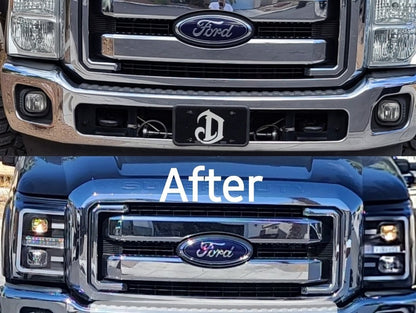 Raxiom LED Projector Headlights with Switchback Turn Signals; Black Housing; Clear Lens (11-16 F-250 Super Duty)