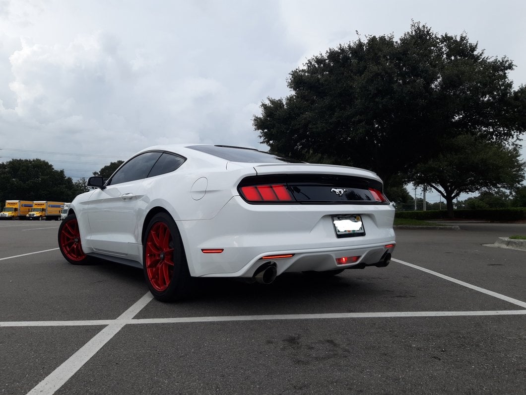 Raxiom Axial Series LED Side Marker Lights; Rear; Red (15-23 Mustang)