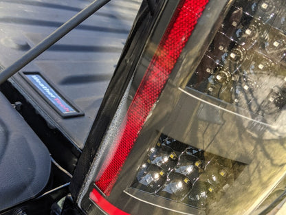 Raxiom LED Tail Lights with Sequential Turn Signals; Black Housing; Clear Lens (15-17 F-150 w/ Factory Halogen Non-BLIS Tail Lights)