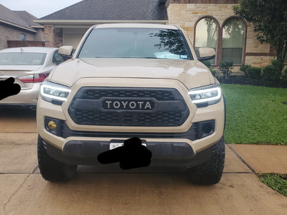 Raxiom LED Headlights; Black Housing; Clear Lens (16-23 Tacoma w/ Factory Halogen DRL)