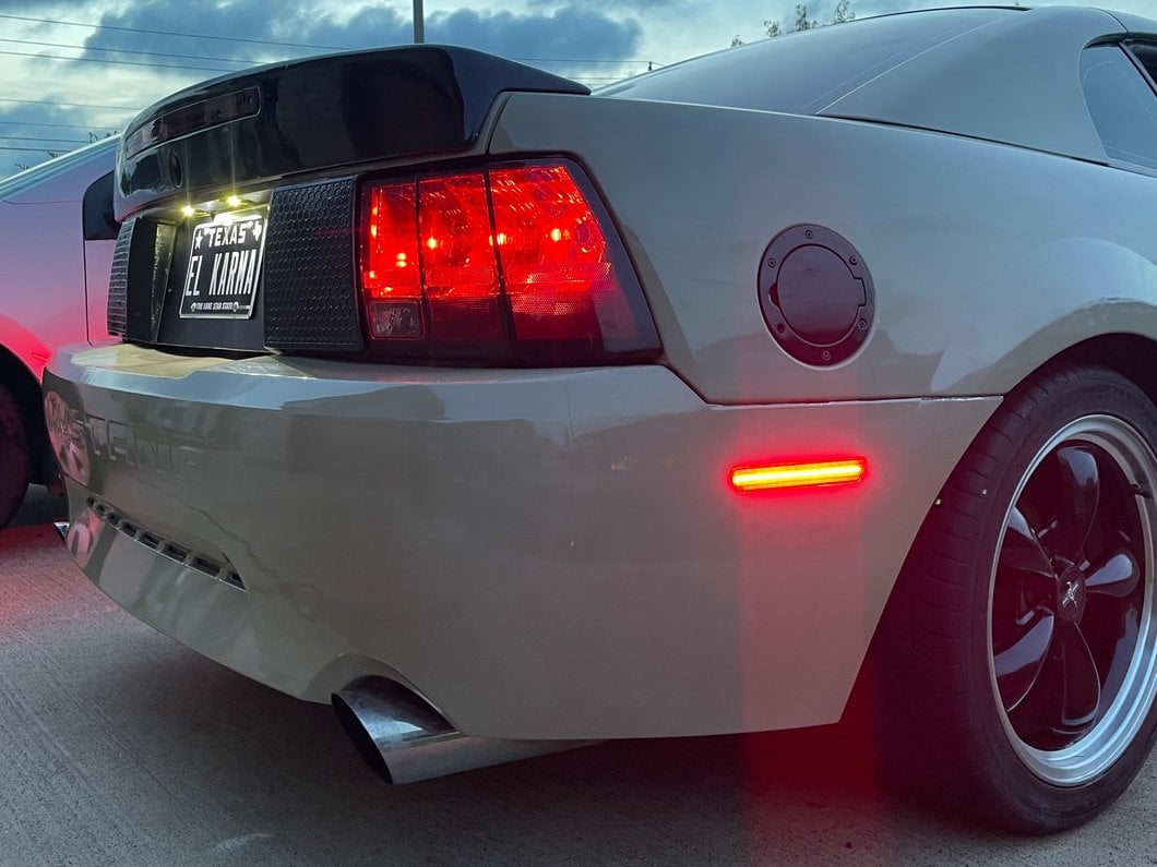 Raxiom Axial Series LED Rear Side Marker Lights; Red (99-04 Mustang)