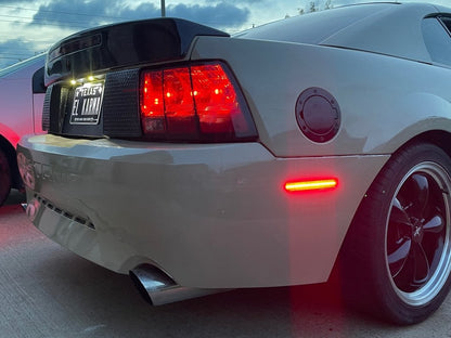 Raxiom Axial Series LED Rear Side Marker Lights; Red (99-04 Mustang)