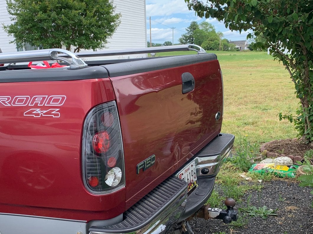 Raxiom Axial Series Version 2 Tail Lights; Black Housing; Red/Clear Lens (97-03 F-150 Styleside)