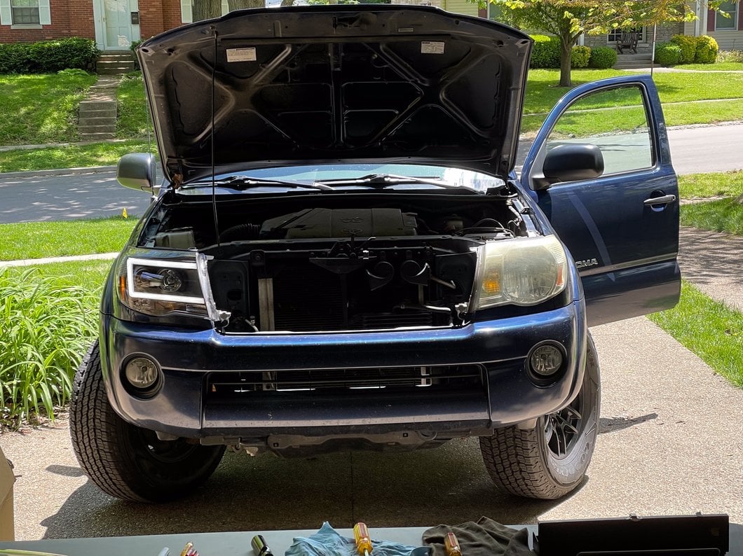 Raxiom Axial Series LED DRL Projector Headlights; Black Housing; Clear Lens (05-11 Tacoma)