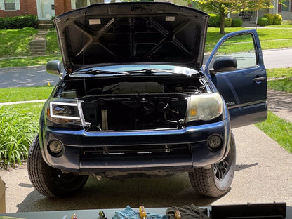 Raxiom Axial Series LED DRL Projector Headlights; Black Housing; Clear Lens (05-11 Tacoma)
