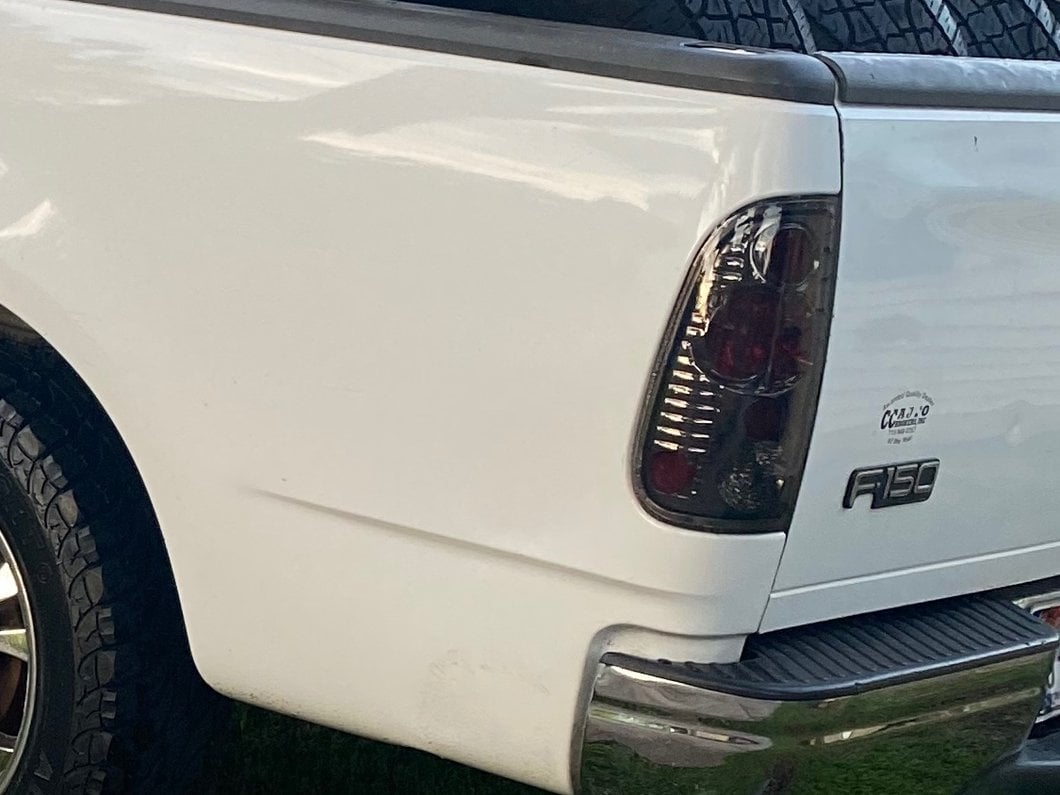 Raxiom Axial Series Version 2 Tail Lights; Black Housing; Smoked Lens (97-03 F-150 Styleside)