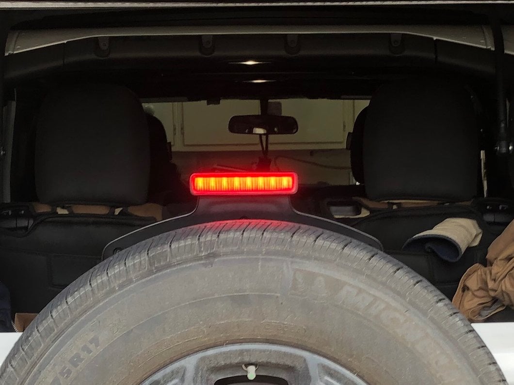 Raxiom Axial Series Hyper Flash LED Third Brake Light; Smoked (18-25 Jeep Wrangler JL)