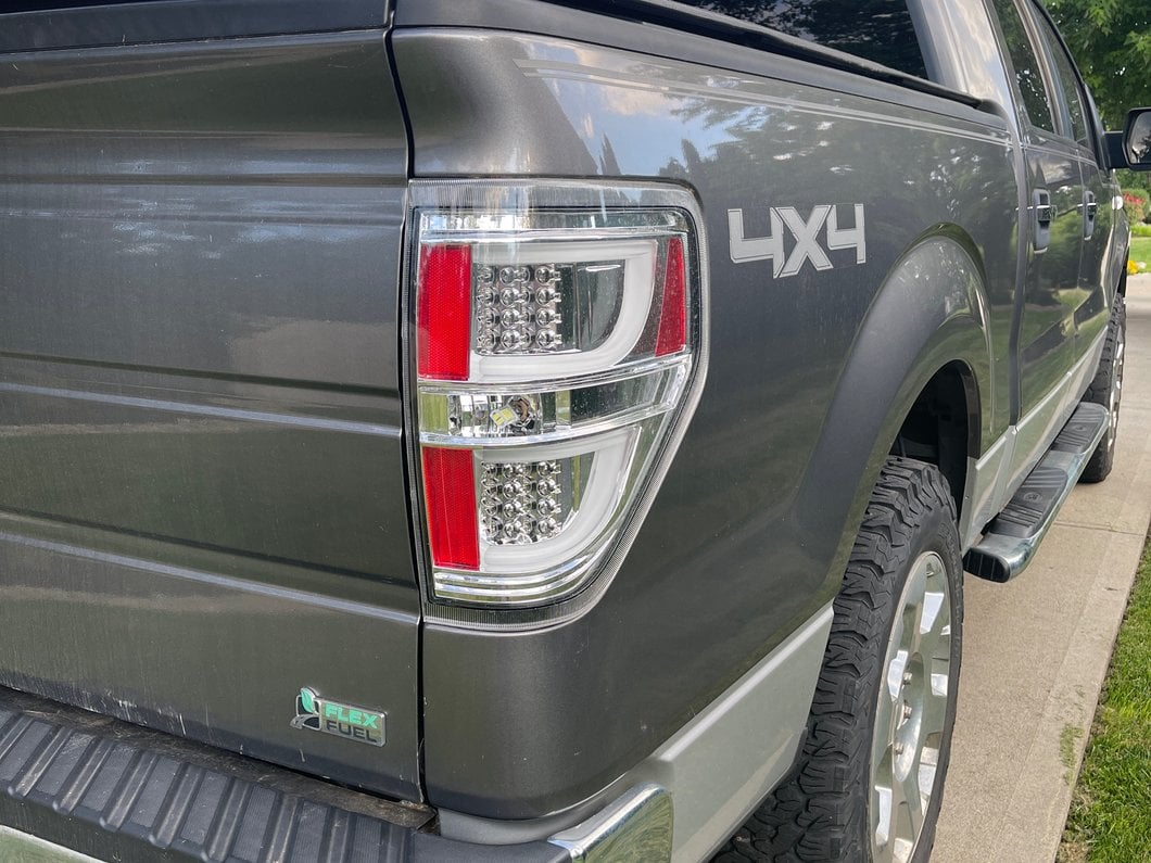 Raxiom G2 LED Tail Lights; Chrome Housing; Clear Lens (09-14 F-150 Styleside)