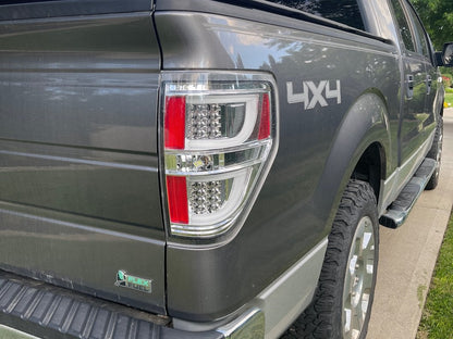 Raxiom G2 LED Tail Lights; Chrome Housing; Clear Lens (09-14 F-150 Styleside)