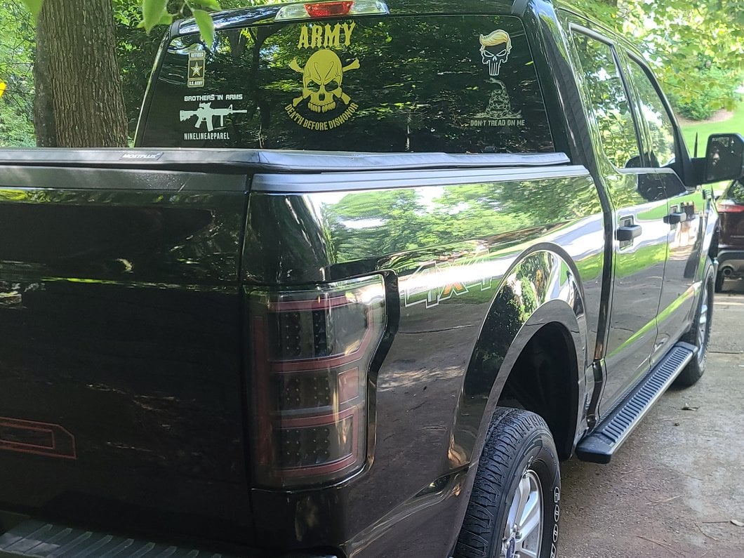 Raxiom Axial Series LED Tail Lights with Sequential Turn Signals; Black Housing; Clear Lens (18-20 F-150 w/ Factory Halogen Non-BLIS Tail Lights)