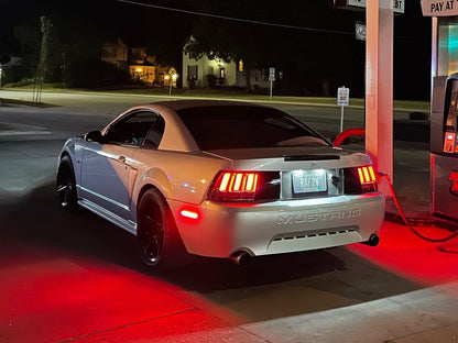 Raxiom Axial Series LED Rear Side Marker Lights; Red (99-04 Mustang)