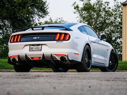 Raxiom Axial Series LED Reverse Light with Running Light and Triple Flash Brake Light; Smoked (15-17 Mustang)