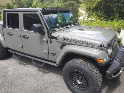 Raxiom 52-Inch Dual Row LED Light Bar with Windshield Mounting Brackets (20-25 Jeep Gladiator JT, Excluding Mojave)