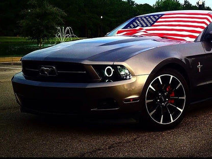 Raxiom CCFL Halo Projector Headlights; Black Housing; Clear Lens (10-12 Mustang w/ Factory Halogen Headlights)