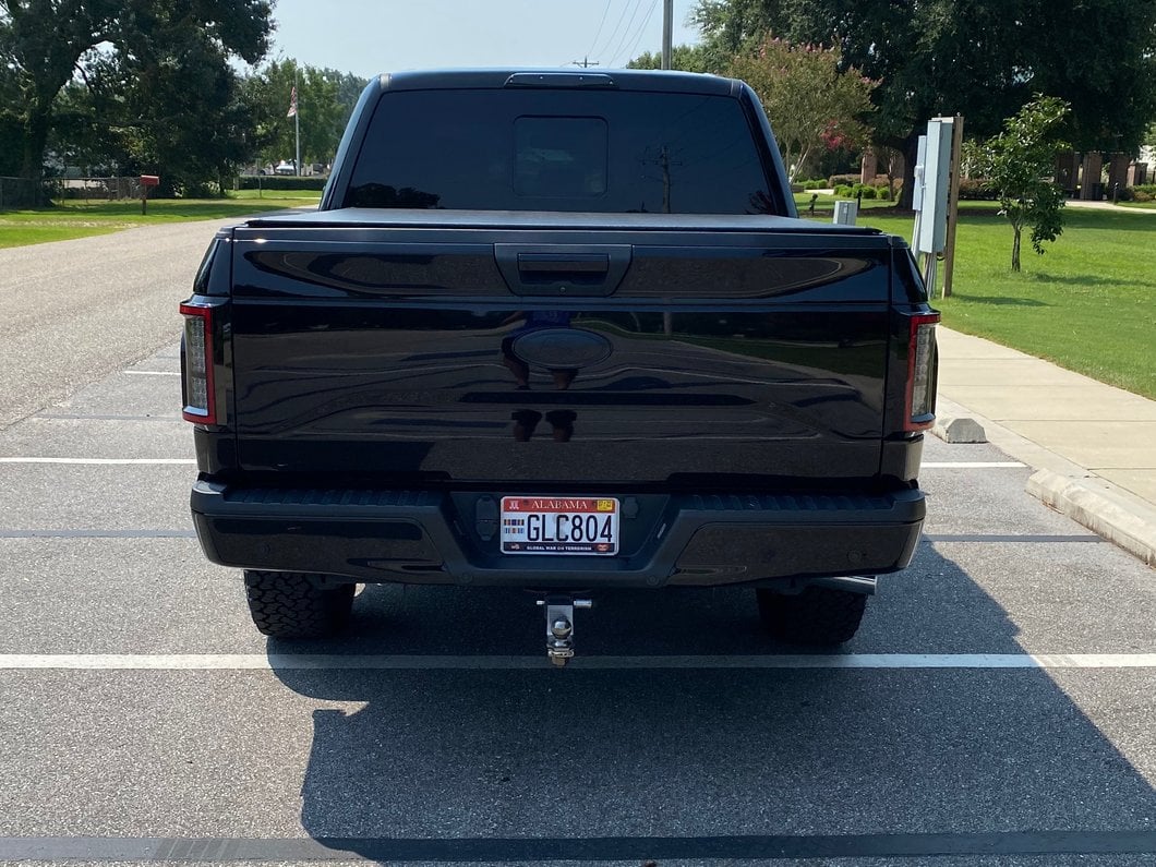 Raxiom LED Tail Lights; Black Housing; Smoked Lens (15-17 F-150 w/ Factory Halogen Non-BLIS Tail Lights)