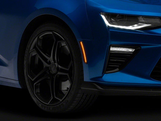 Raxiom Axial Series LED Front and Rear Side Markers; Smoked (16-24 Camaro)