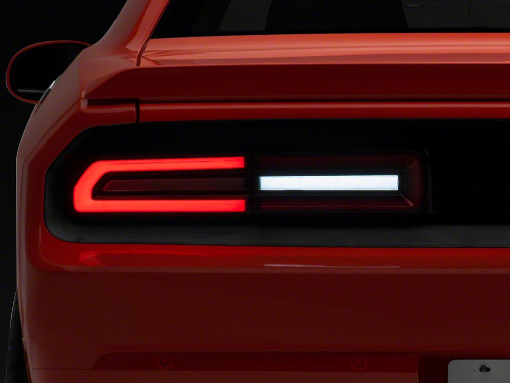 Raxiom LED Tail Lights; Black Housing; Red Lens (08-14 Challenger)