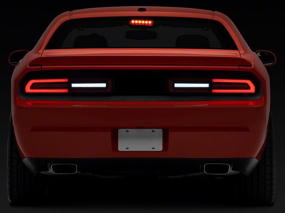 Raxiom LED Tail Lights; Black Housing; Red Lens (08-14 Challenger)