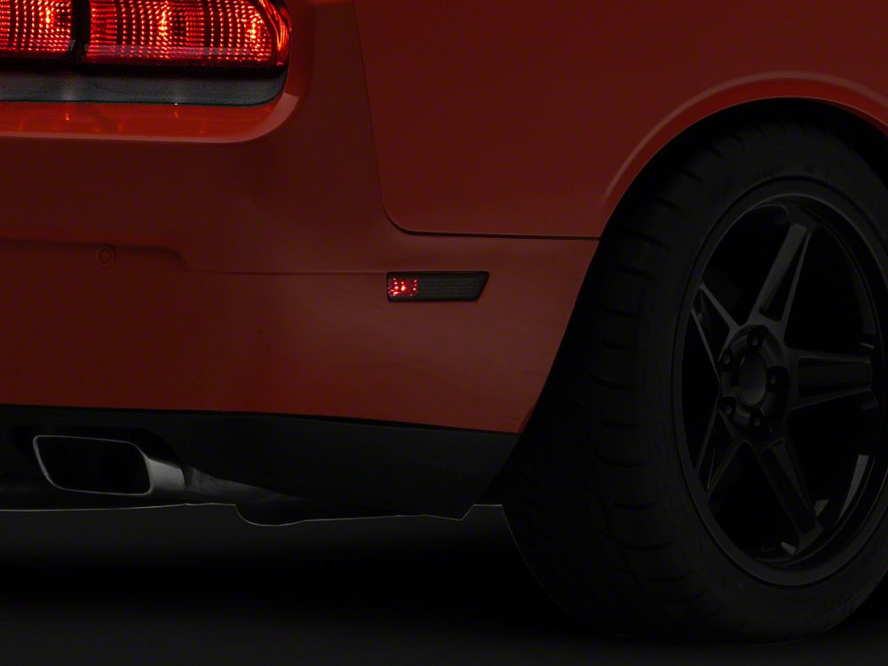 Raxiom Axial Series Side Marker Lamps; Smoked (08-14 Challenger)