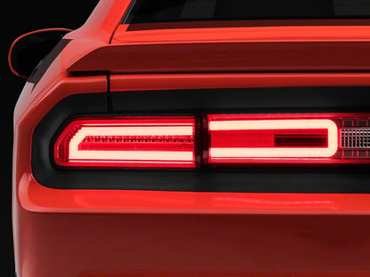 Raxiom LED Tail Lights; Chrome Housing; Red/Clear Lens (08-14 Challenger)