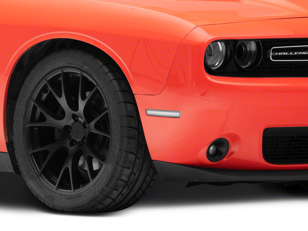 Raxiom Axial Series LED Side Marker Lights; Clear (15-23 Challenger, Excluding Widebody)