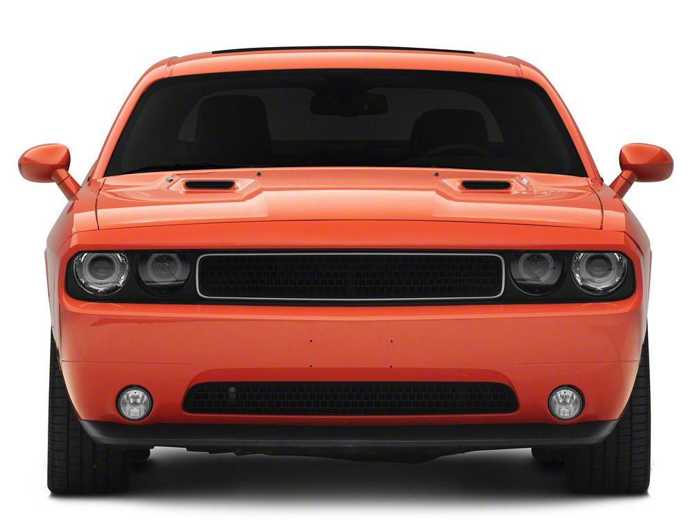 Raxiom Dual LED Halo Projector Headlights; Black Housing; Clear Lens (08-14 Challenger w/ Factory Halogen Headlights)