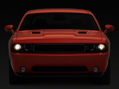 Raxiom Halo Projector Headlights with Sequential Turn Signals; Black Housing; Clear Lens (08-14 Challenger w/ Factory Halogen Headlights)