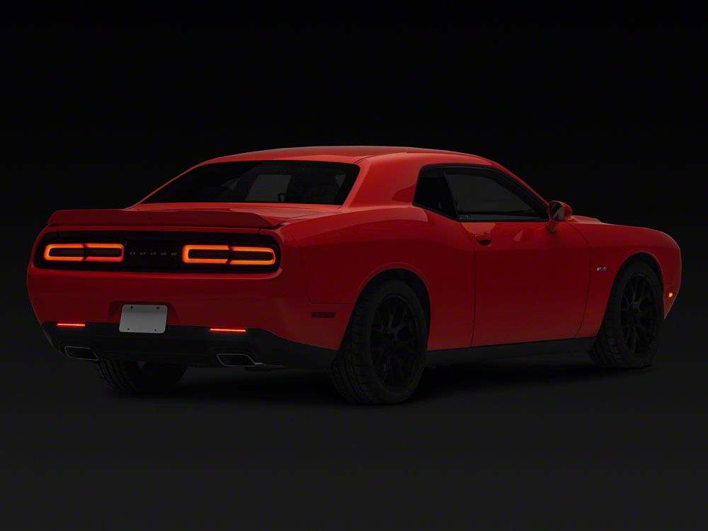 Raxiom Axial Series LED Rear Bumper Reflector Lamps; Smoked (15-23 Challenger)